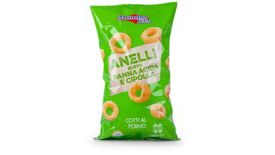 Patatine anelli gusto panna acida e cipolla
