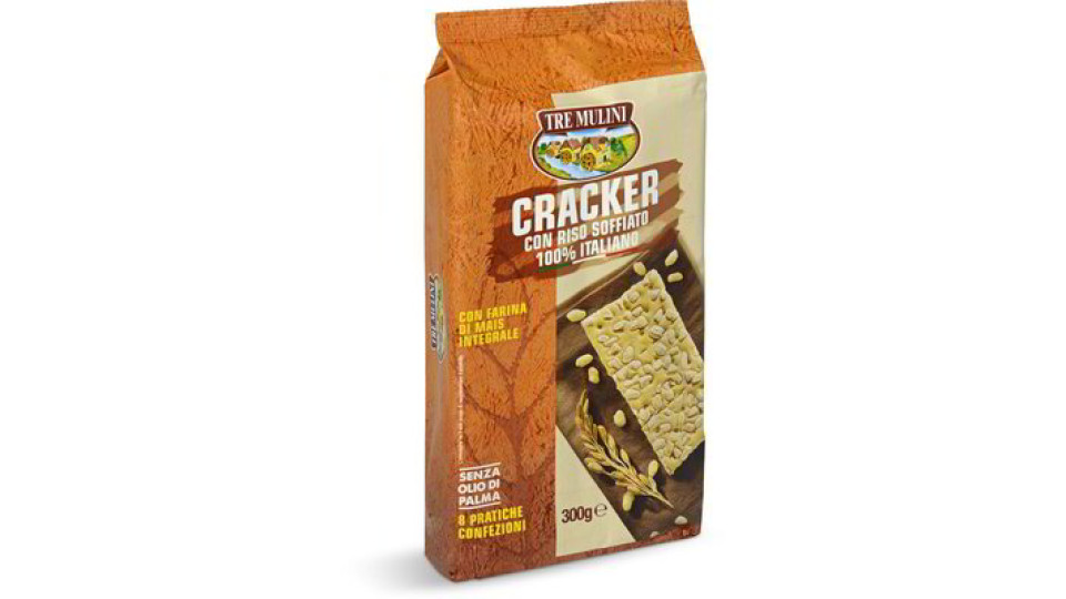 Cracker con riso soffiato
