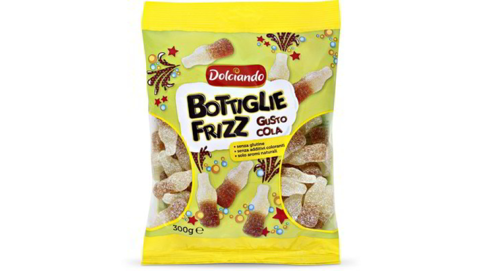 Caramelle gommose bottiglie frizz gusto cola