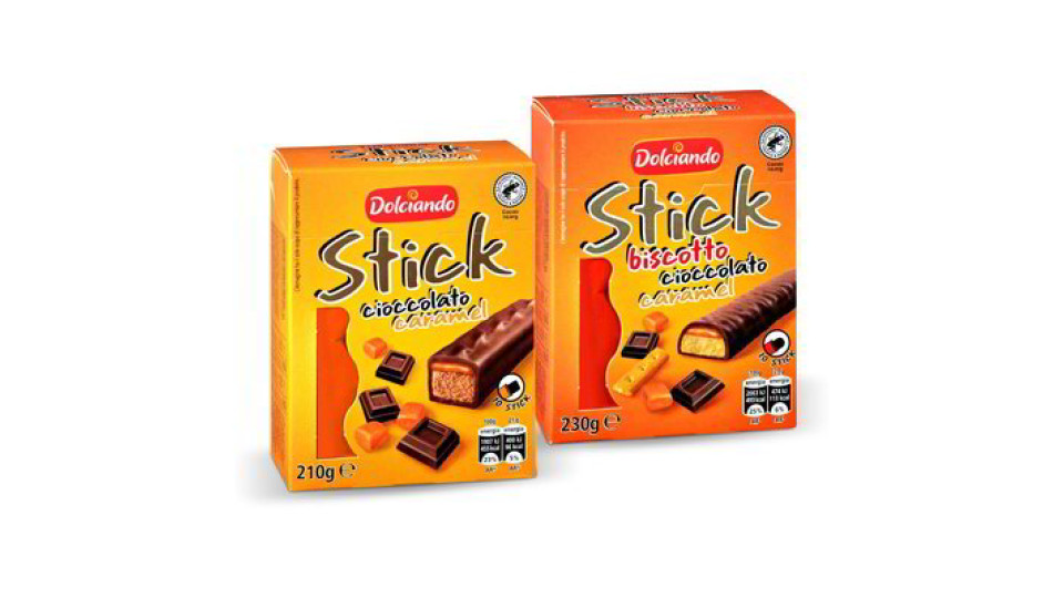 Barretta chocostick caramello/biscotto