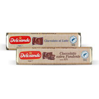 Barretta di cioccolato al latte / extra fondente