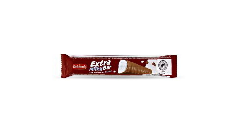 Barretta di cioccolato con ripieno al latte