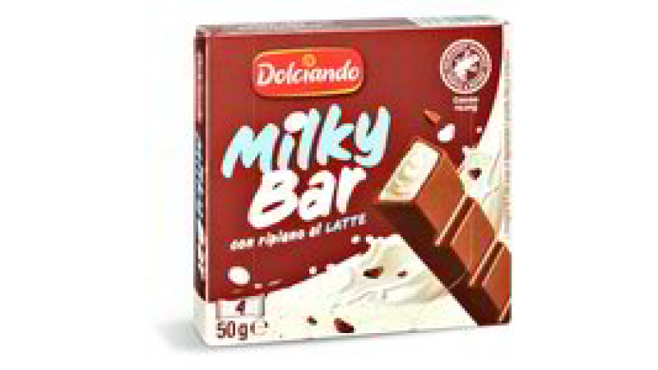 Barrette di cioccolato al latte con ripieno al latte
