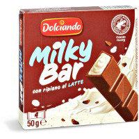 Barrette di cioccolato al latte con ripieno al latte