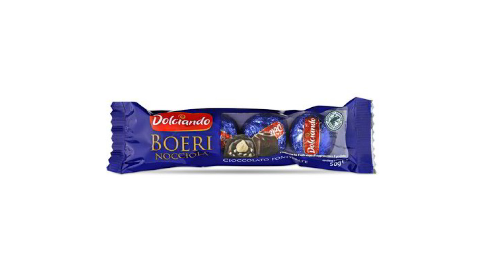Boeri di cioccolato fondente ripieni di nocciola
