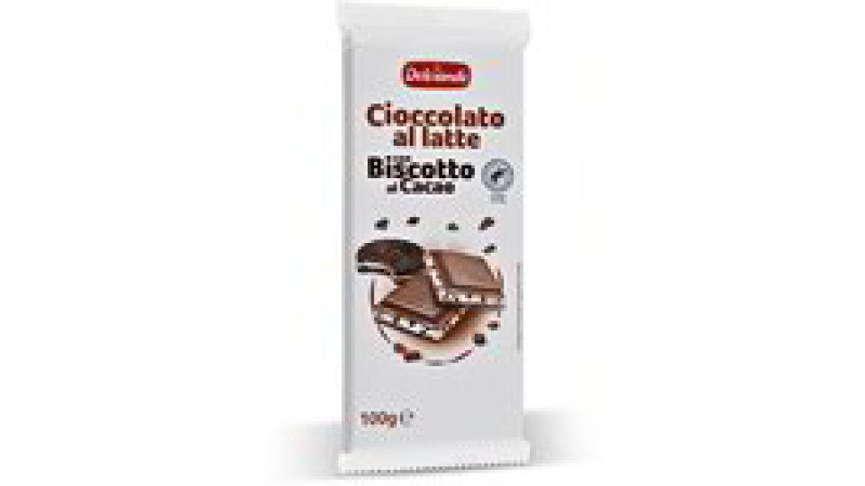 Cioccolato al latte con biscotto al cacao