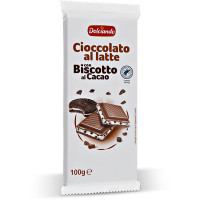 Cioccolato al latte con biscotto al cacao