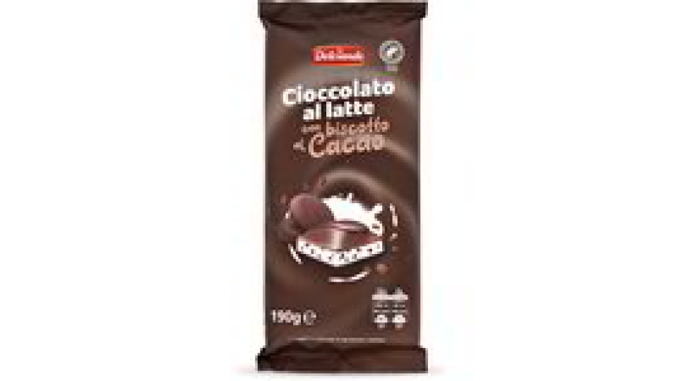 Cioccolato al latte con biscotto al cacao