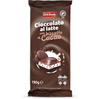 Cioccolato al latte con biscotto al cacao