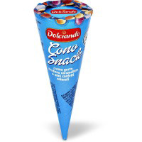 Mini cono snack allo zucchero caramellato e mini confetti colorati