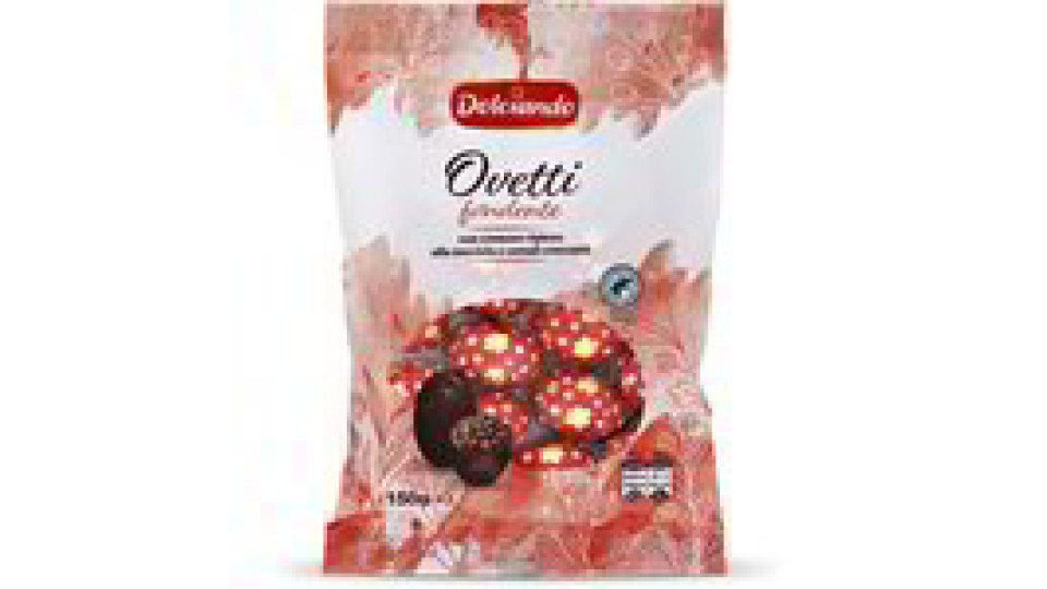 Ovetti di cioccolato fondente con cremoso ripieno alla nocciola e cereali croccanti