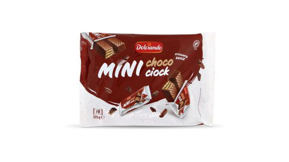 Snack mini wafer choco ciock