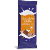 Tavoletta cioccolato al latte con ripieno al latte