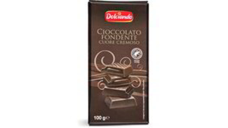 Tavoletta cioccolato fondente con cuore cremoso