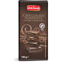Tavoletta cioccolato fondente con cuore cremoso