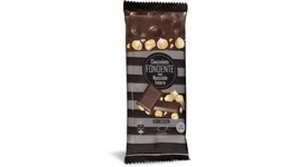 Tavoletta cioccolato fondente con nocciole intere