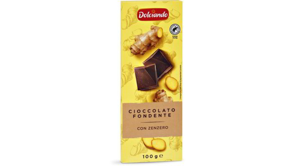 Tavoletta cioccolato fondente con zenzero
