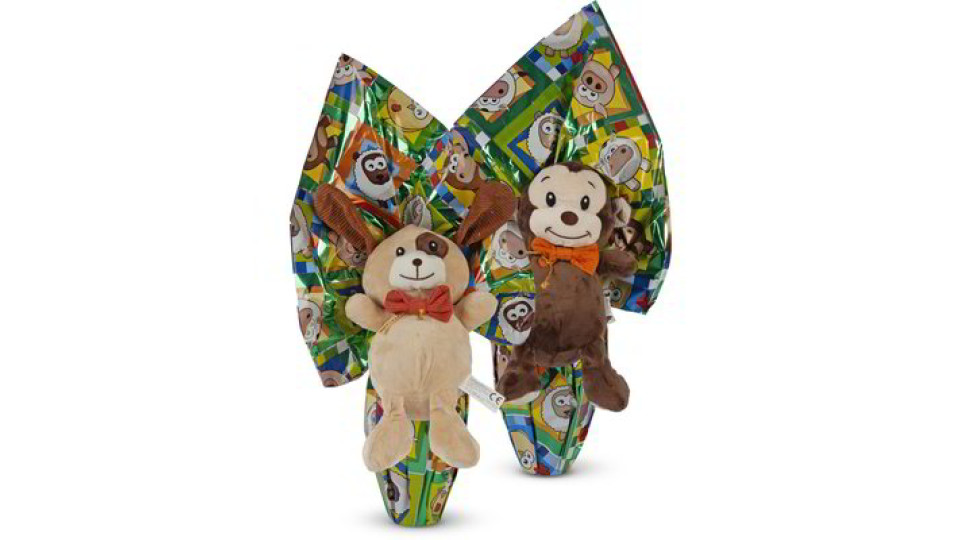 Uovo di cioccolato con peluche