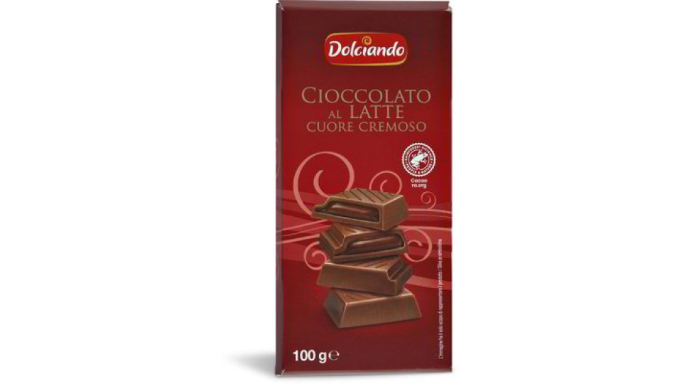 Cioccolato al latte con cuore cremoso