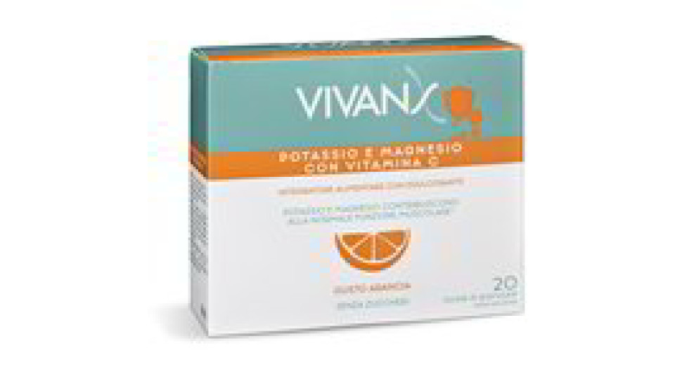 Integratore potassio e magnesio con vitamina C senza zuccheri 20 bustine