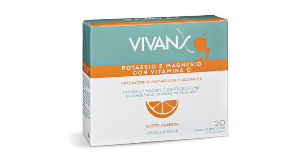 Integratore potassio e magnesio con vitamina C senza zuccheri 20 bustine