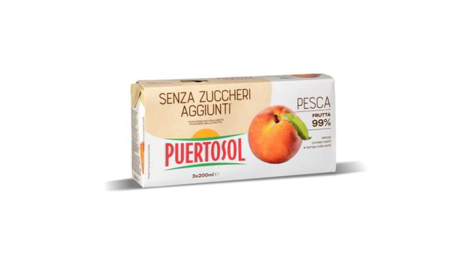 Succo alla pesca senza zuccheri aggiunti*