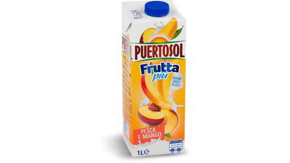 Bevanda pesca e mango con latte