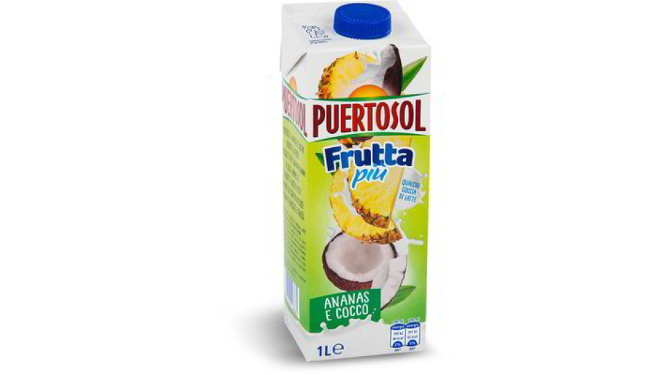 Bevanda ananas e cocco con latte