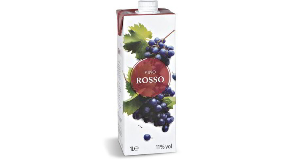 Vino rosso in brick