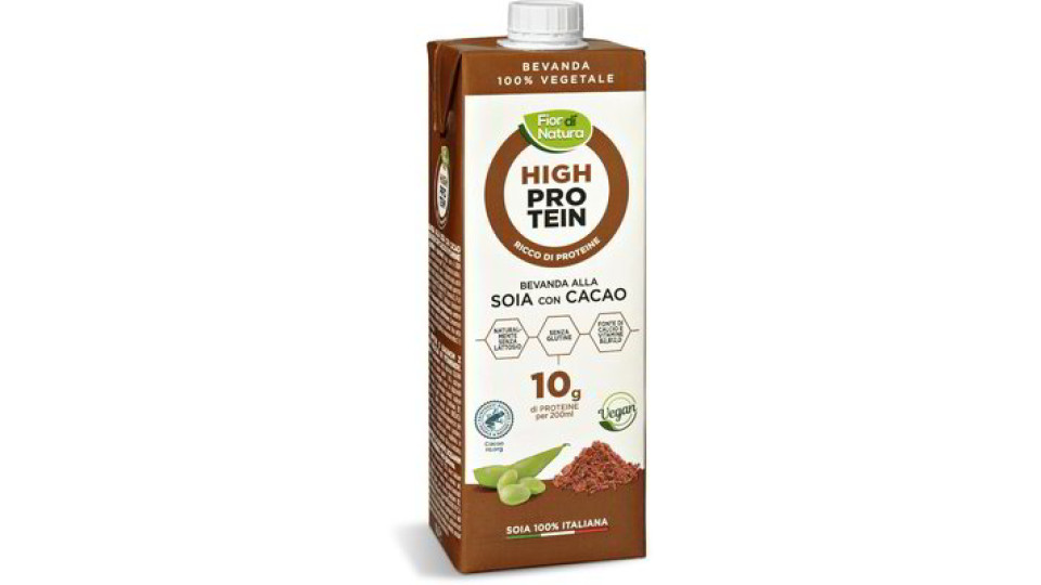 Bevanda proteica alla soia con cacao