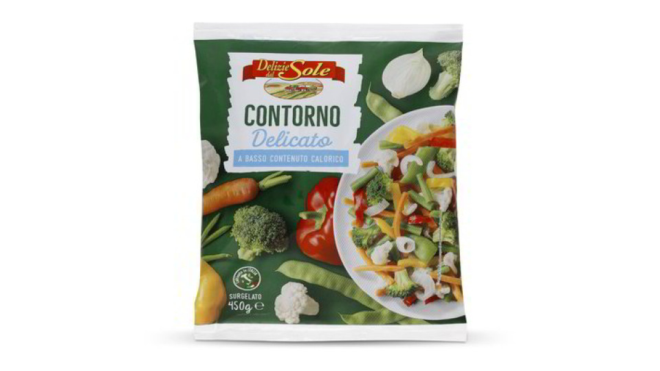 Contorno di verdure delicato surgelato