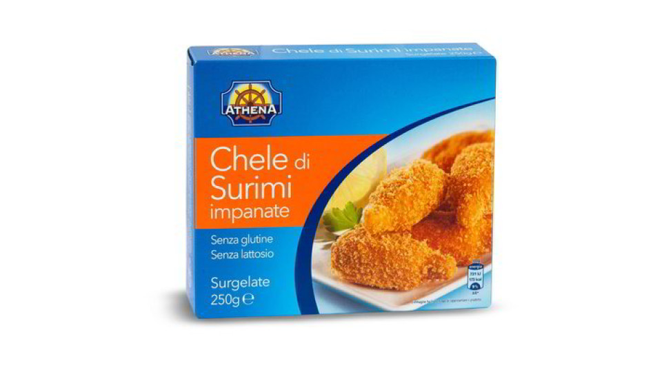 Chele di surimi impanate surgelate