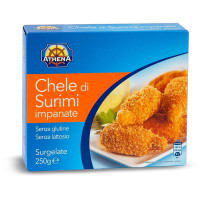 Chele di surimi impanate surgelate