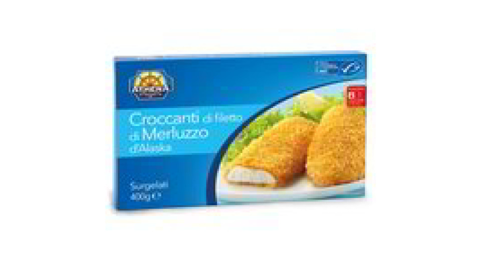 Croccanti di filetto di Merluzzo D'Alaska surgelati
