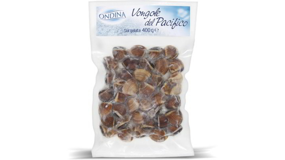 Vongole del Pacifico con guscio surgelate