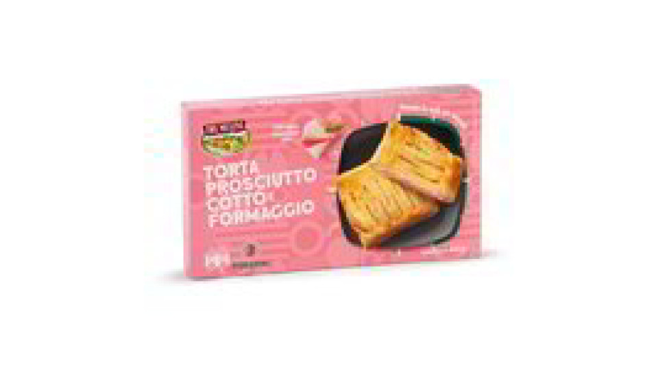 Torta salata con prosciutto cotto e formaggio surgelata