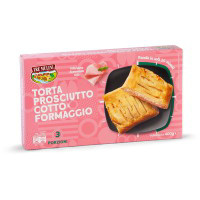 Torta salata con prosciutto cotto e formaggio surgelata