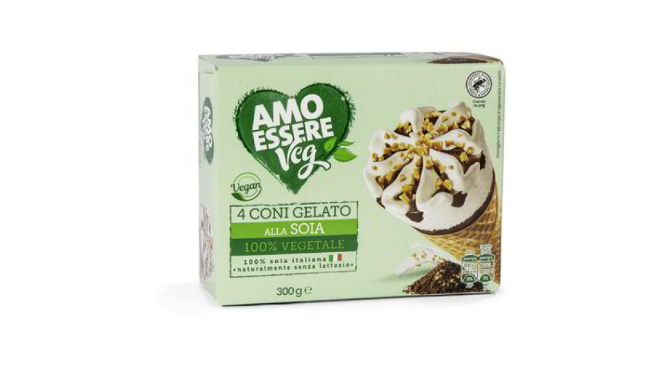 Coni gelato alla soia 4 pezzi