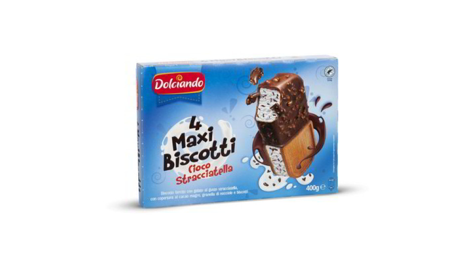 Gelati maxi biscotti cioco-stracciatella 4 pezzi