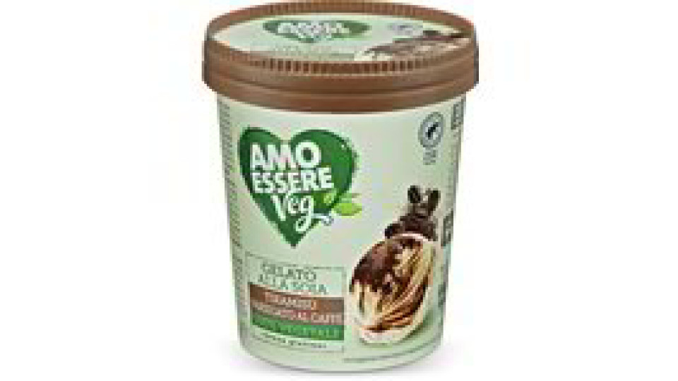 Gelato alla soia tiramisù variegato al caffè