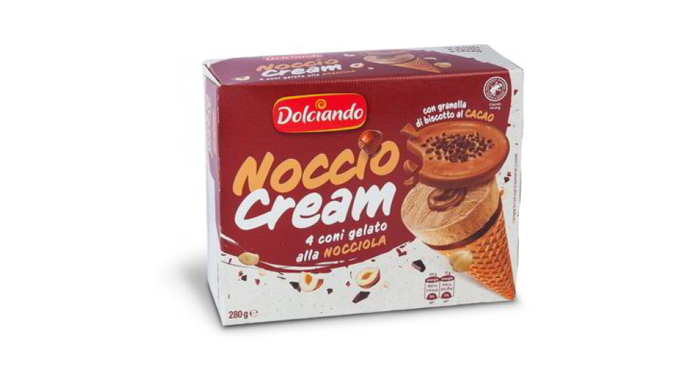 Coni gelato alla nocciola Noccio Cream 4 pezzi