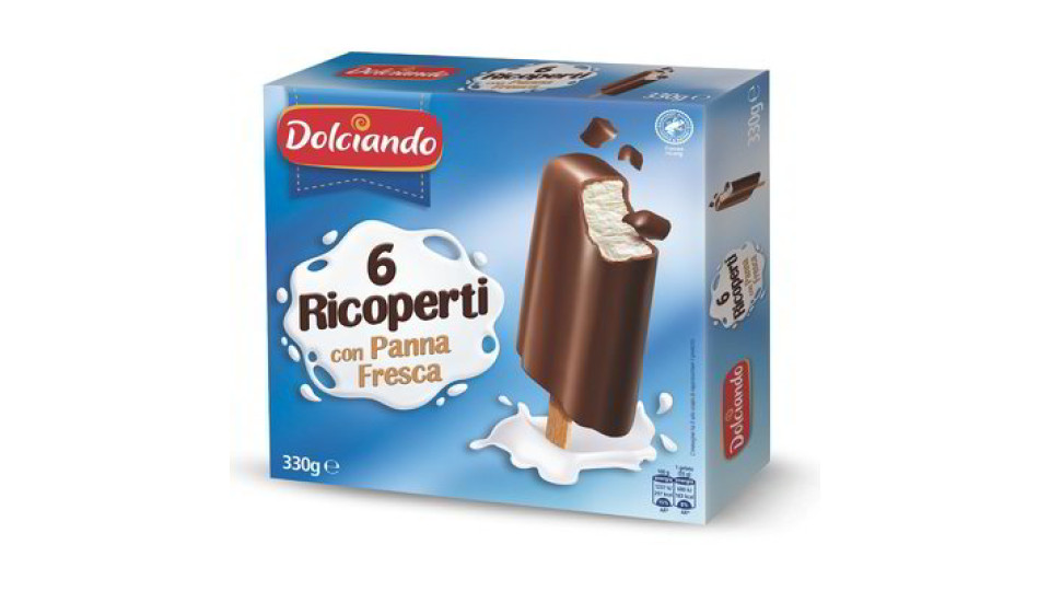 Gelati ricoperti con panna fresca 6 pezzi