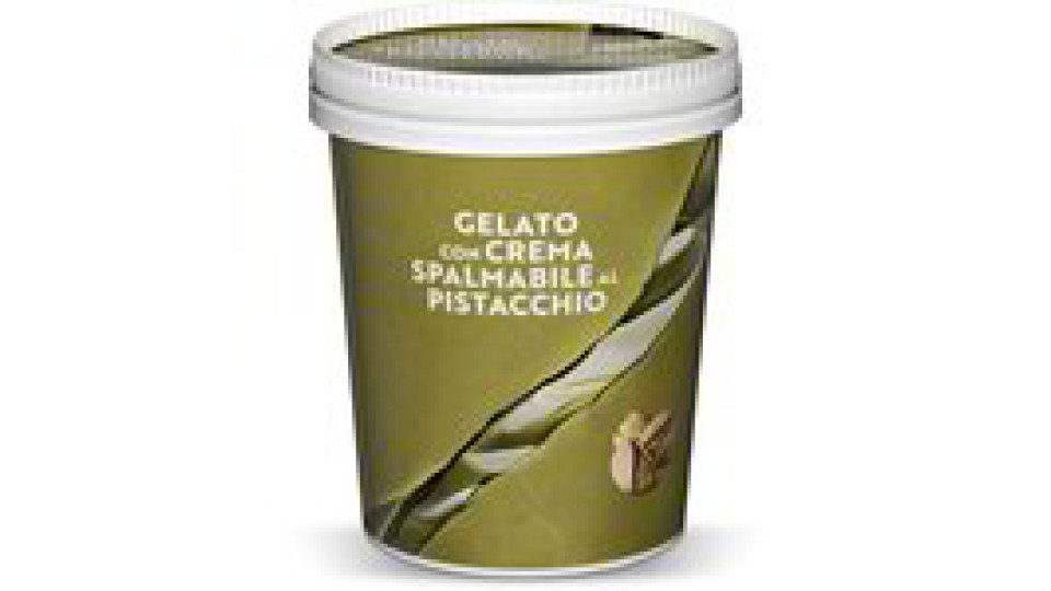 Gelato con crema spalmabile al pistacchio