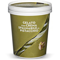 Gelato con crema spalmabile al pistacchio