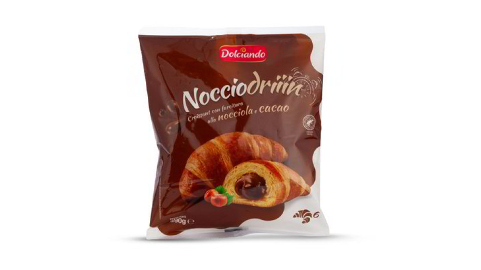 Croissant con farcitura alla nocciola e cacao surgelati