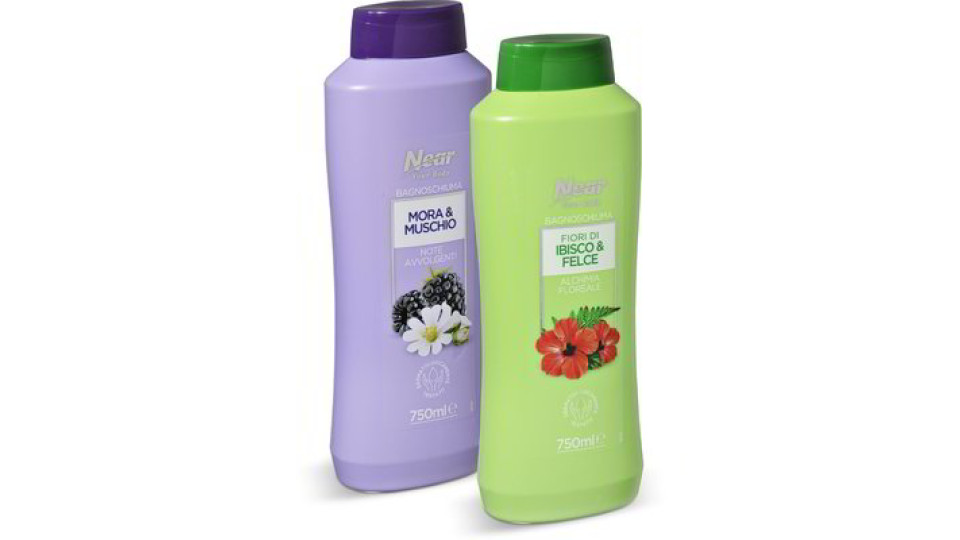 Bagnoschiuma fiori di ibisco e felce/mora e muschio