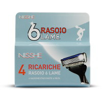 Ricariche rasoio 6 lame per uomo 4 pezzi