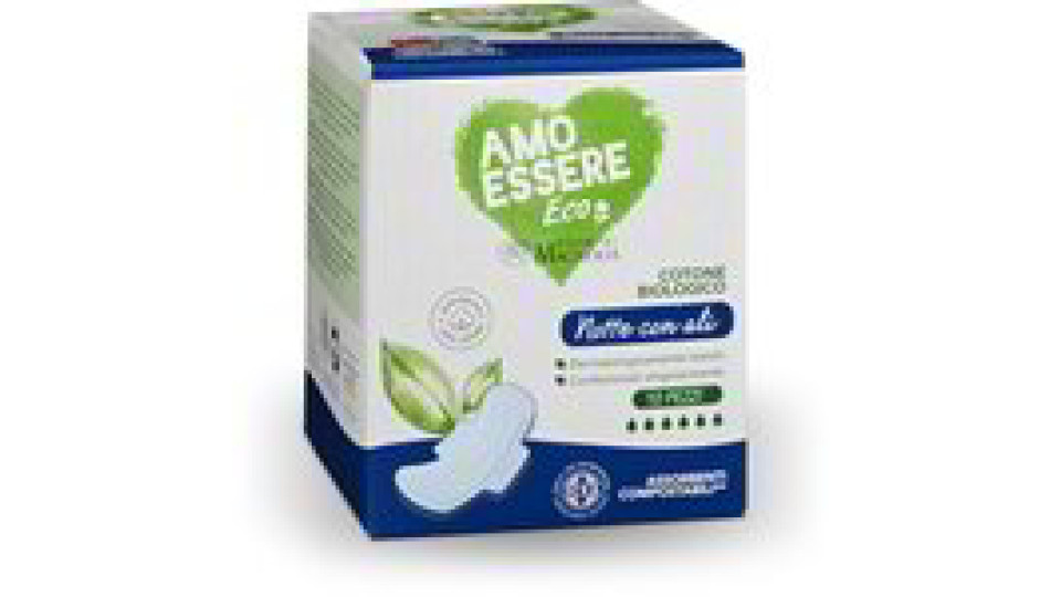 Assorbenti notte con ali 100% cotone biologico