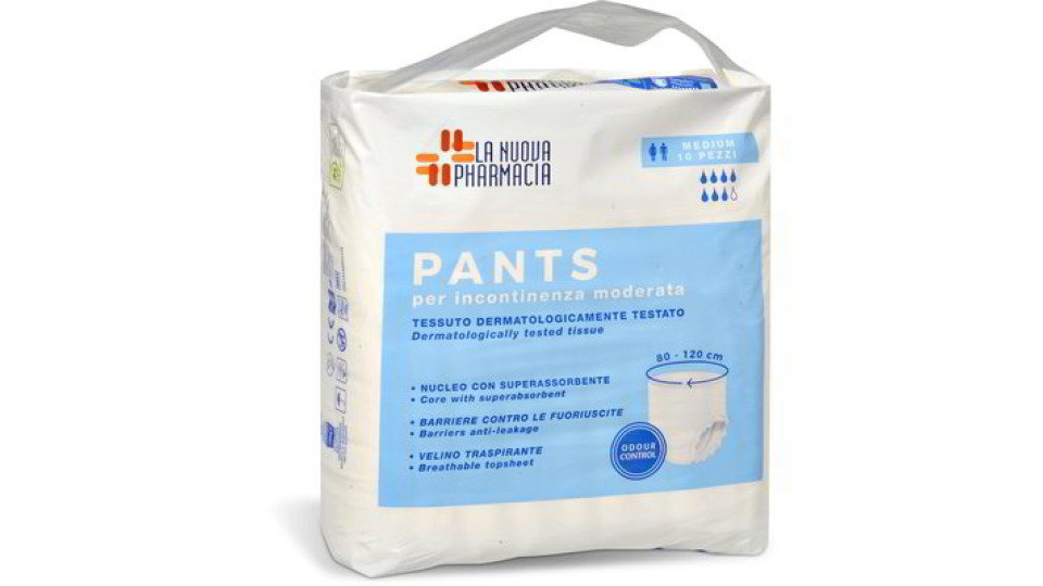 Pannolini pants assorbenti per incontinenza moderata - Medium 10 pezzi