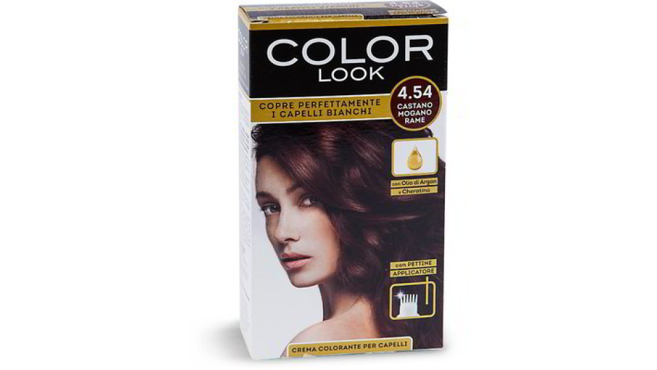 Crema colorante per capelli 4.54 Castano mogano rame